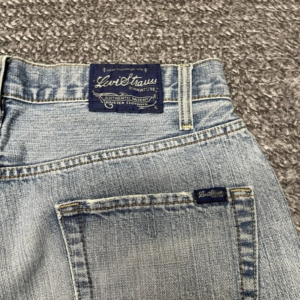 Vintage‎ Levis Signature Low Straight Jeans Mens 32x30 Blue Button Fly Y2K '06